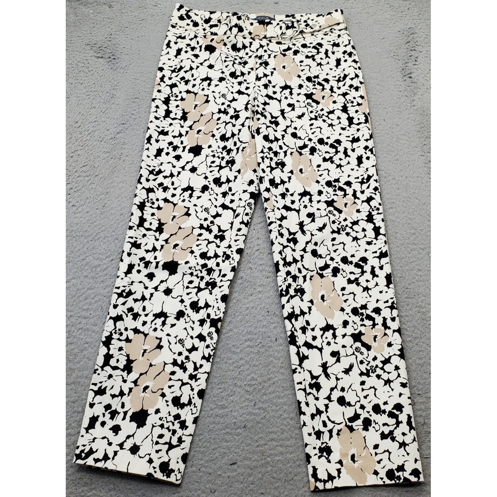 Verve‎ Blues Pants Womens Small Multicolor Floral Comfort Stretch Straight Leg